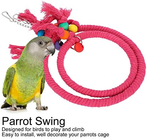 KUIDAMOS Papagája Hinta Ketrec Kiegészítő,Lógó Gyűrű a Madarak Állandó Rágás Játszani,Biztonságos, Tartós