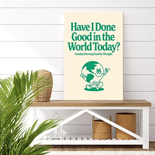Aranyos Vintage Zöld Plakátok Szoba Esztétikai Vicces Smiley Vászon Wall Art a Föld Napja Nyomatok Festmény