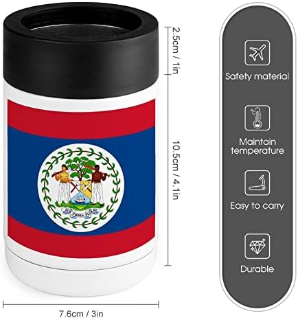 Zászló Belize Hűvösebb Kupa Rozsdamentes Acél Szigetelt Lehet Hűtők Jogosultja Dobon szemhéjakkal a Nők
