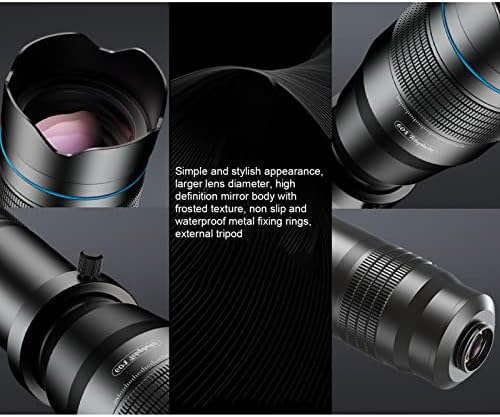 60x Teleobjektív, Tartozék Optikai Üveg Alumínium Ötvözetből készült, Nagy Felbontású Nagy fényerejű Objektív