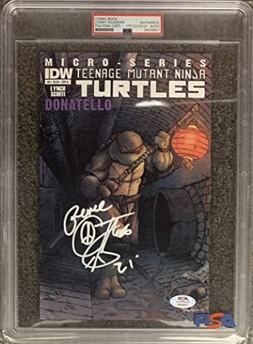 Corey Feldman autográf, aláírt Képregény Teenage Mutant Ninja Turtles PSA Encap
