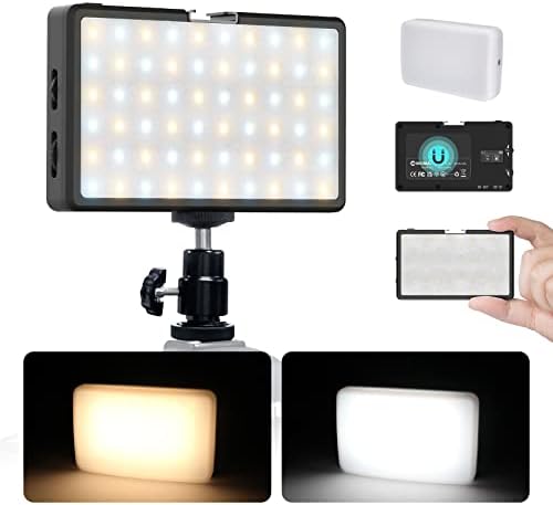 LED Videó Fény, Moman Kamera Fény a Fotózás, Hordozható 5000mAh Videó Felvétel Lámpák Hideg Cipő, Mini