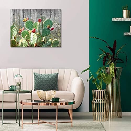 Woxfcart Kaktusz Kép Vászon Wall Art Trópusi Zöld Növény, a Vidéki Hálószoba, Nappali Dekor 32x24