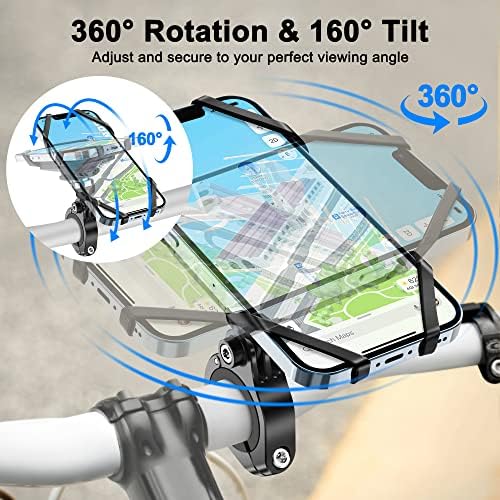 AboveTEK Kerékpár Telefon Szerelhető, 360° Forgatható Motor Telefon tartó Motor, Szuper Stabil Kerékpár