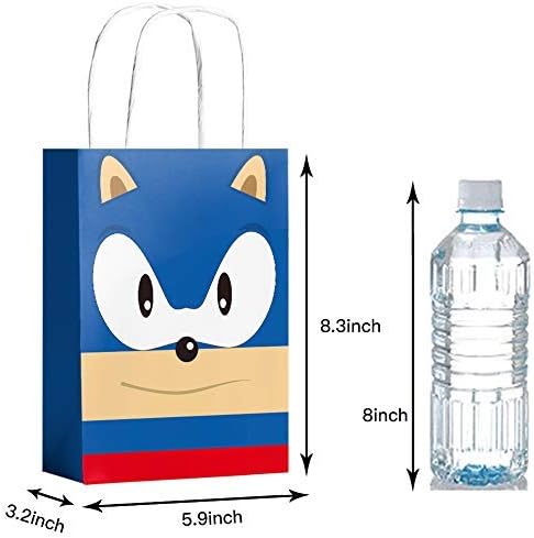14 DB Sonic Ihlette Party Papír Táskák Sonic, A Sündisznó Születésnapi Party Kellékek Szívességet Remek
