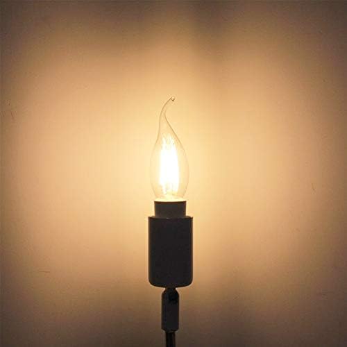 Csomag 6 4W LED Láng Végtelen szálból készült Gyertya Izzó, E12 Edison Csavar a Klasszikus Gyertya Izzó,