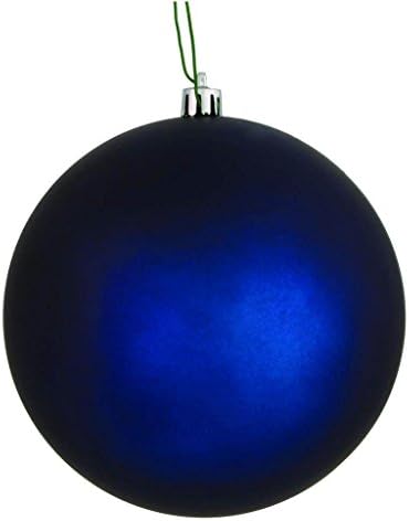 Vickerman 570807-4.75 Éjféli Kék Matt Labdát, karácsonyfa Dísz szett (4) (N591231DMV)