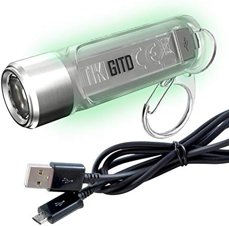 Nitecore Tiki GITD Zöld Kulcstartó Lámpa, UV & Magas CRI Fény, 300 Lumen minden nap Cipelni USB Újratölthető,