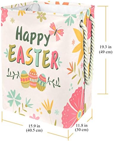 Virágos Boldog Húsvéti 01 Szennyes Ruhával Gátolják Beépített Bélés, Levehető Zárójelben Szennyes Kosár