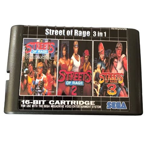 Királyi Retro Streets Of Rage 3 Az 1-ben A Sega Genesis Mega Drive 16 Bites Játék Patron PAL, Illetve