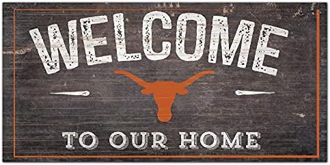 GameDay Újdonságok Texas Longhorns 12in x 6in Szomorú Üdvözöljük A Haza Fa Alá,narancs