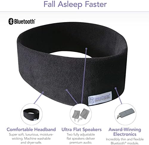 SleepPhones Vezeték nélküli Alvás Fejhallgató által AcousticSheep V8 | 24 Órás Akkumulátor - | Eredeti,