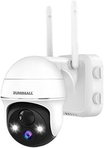 2K Biztonsági Kamera Kültéri Vezeték nélküli WiFi, 360° PTZ, ZUMIMALL elemes Vezeték nélküli Kamera Otthoni