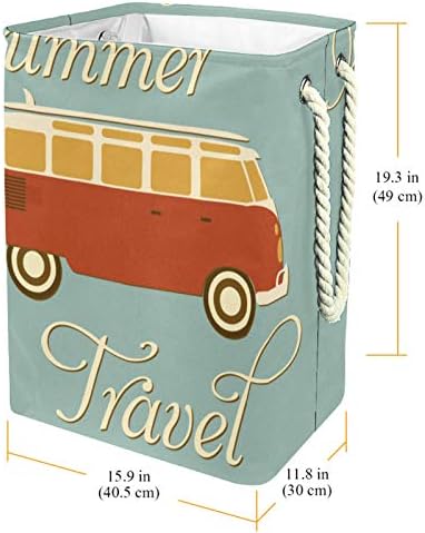 DEYYA Vintage Summer Travel Busz Szennyes Kosár Kosarad Magas, Erős Összecsukható a Felnőtt Gyerekek Tini