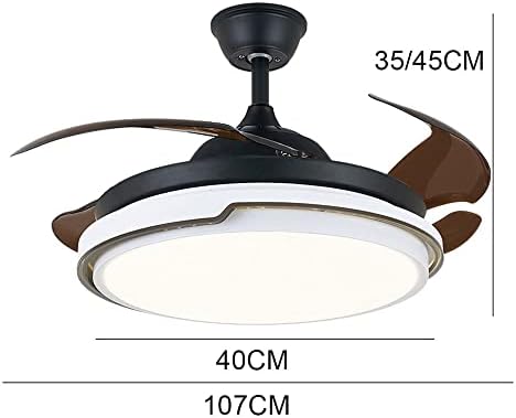ZALORD Gyári Ár Egyszerűség ABS Mennyezeti Ventilátor Lámpa Modern Akril Távirányító Ventilátor LED Trikromatikus,