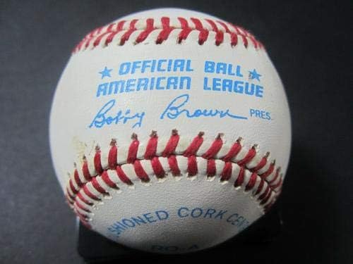 Mickey Mantle New York Yankees aláírt OAL Baseball PSA DNS Teljes Levelet - Dedikált Baseball