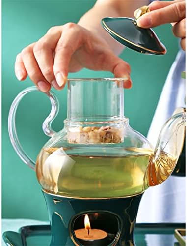 LIUZH angol Délutáni Tea Gyertya Kancsó Kancsó Tea Szett állvánnyal Kávét Kerámia Csésze Csészealj