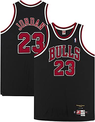 Michael Jordan Chicago Bulls Dedikált Fekete Nike Jersey-ben Nyugdíjba vonulási Szezonban Hímzett - uda
