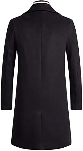 OSHHO Kabátok Női - Férfi 1db Gomb Elülső Szilárd Kabát (Szín : Fekete, Méret : Kicsi)