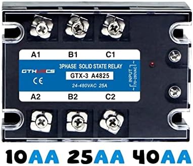 3-SSR AC-AC 10A 25A 40A 60A 80A 100A 120A 200A Három Fázis Szilárdtest Relé Modul 70-280V AC Vezérlés