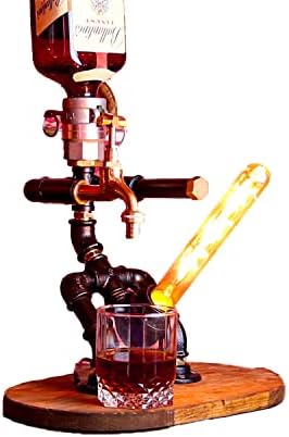 Priapus/Priapos Design Adagoló Steampunk lámpa, kézzel gyártott Whisky Adagoló, Cső, görög Mitológia,