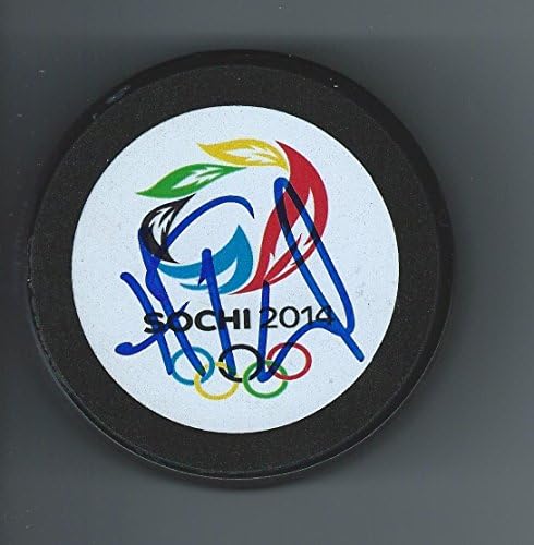 Henrik TALLINDER Aláírt SZOCSI 2014-es Olimpián Svédország Korong SABRES - Dedikált NHL Korong