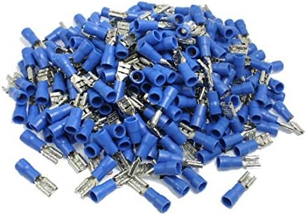 X-mosás ragályos 300 x Kék PVC Szigetelő Hüvely Vezetékek Hullám Terminálok Kábel Saru AWG 16-14(300 x