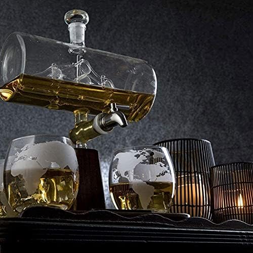 Whiskys Üveget Bor Palack Whisky Szemüveg Derítő Készlet 4 Whiskey Kő -, Üveg Ajándék Szett Derítő Meghatározott