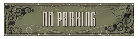 CGSignLab | Nem, Parkolás -Viktoriánus Gótikus Szél-Vízálló-Kültéri Mesh Vinil Banner | 8'x2'