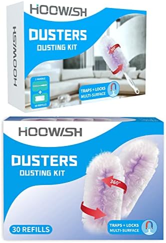 HOOWISH, nagy teherbírású Duster Készlet:Köpenyes, 360 Duster Utántöltő Tartalmaz 1 Rövid Kezelni 40 Duster