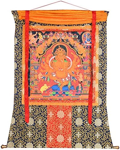 Newari Tánc Ganesha - Nagy Méret - Tibeti Thangka Festmény