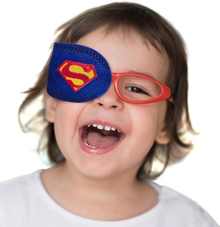 Szemfedő - Superman Zseb Patch a Gyermekek Amblyopia............ (Jobb Szeme Lefedettség)