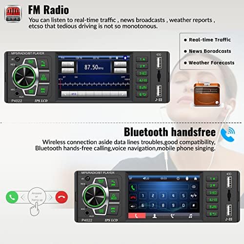 Egységes Din autórádió, Bluetooth-1 Din autórádió-val a 3,8 hüvelykes IPS kijelző Audio Rendszerek, Multimédia