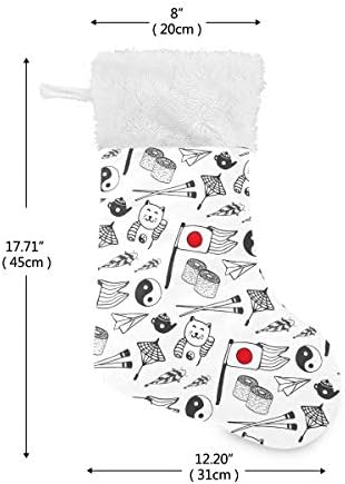 PIMILAGU Japán Háttér Design Karácsonyi Harisnya, 1 Csomag 17.7, Lógó Harisnyák, a Karácsonyi Dekoráció