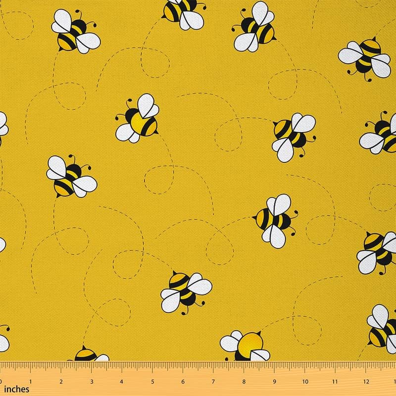 Érzed, kész Aranyos Méhek Szövet által Az Udvaron, Rajzfilm Méh a Virágok, s a Kárpit, a Természet Tavaszi