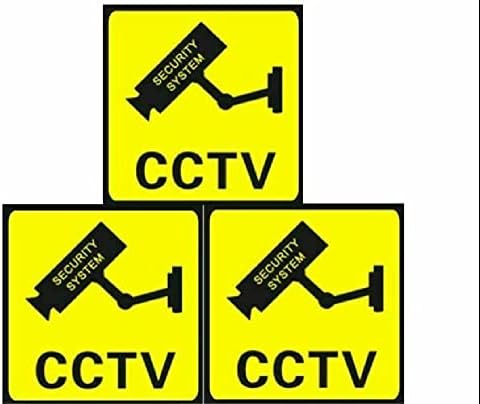 ND 3 Db Sokkal Otthon CCTV Megfigyelő Biztonsági Kamera Matrica Figyelmeztető Matrica Jelek
