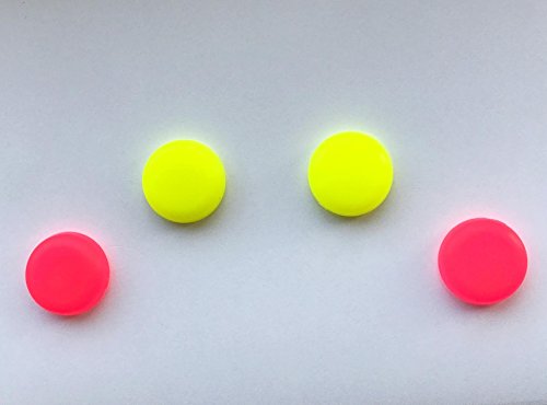 CoolKapz Csúszásmentes Játékvezérlő Joystick-D-Pad Borító, Fluoreszkáló Sárga, Rózsaszín (Csomag 5)