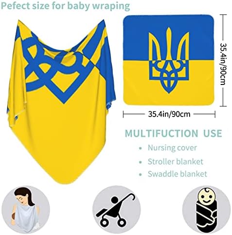 Az ukrán Zászlót Baba Takaró Fogadó Takarót a Csecsemő, Újszülött Pelenkát Fedezze Pakolás